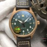 Swiss Replica IWC Big Pilot's Spitfire Bronze Green Dial Watch 9015 Movement